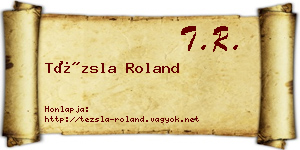 Tézsla Roland névjegykártya